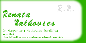 renata malkovics business card